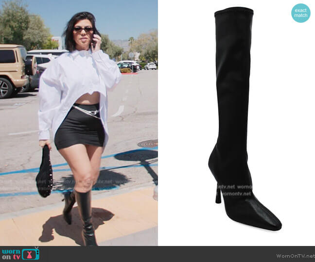 Gia Borghini Gia x RHW Rosie 8 Stretch Knee-High Boots worn by Kourtney Kardashian (Kourtney Kardashian) on The Kardashians