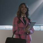 Gia’s pink plaid blazer and pants on All American