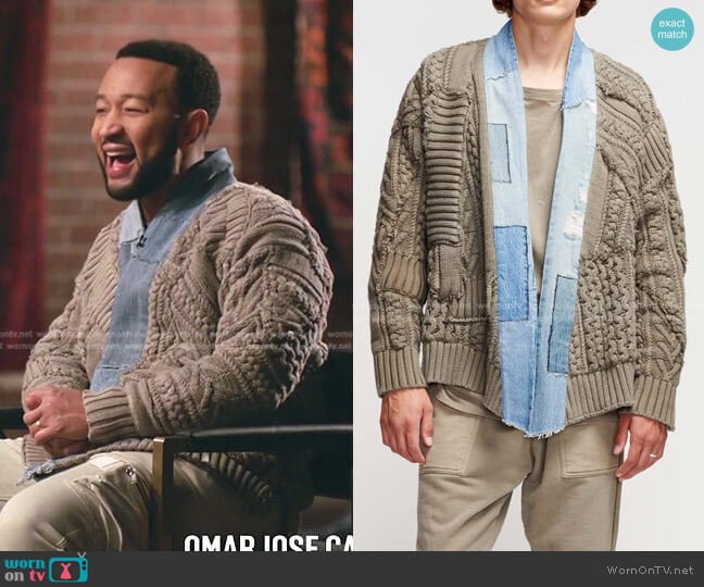 John Legend The Voice Patchwork Turtle Neck Sweater