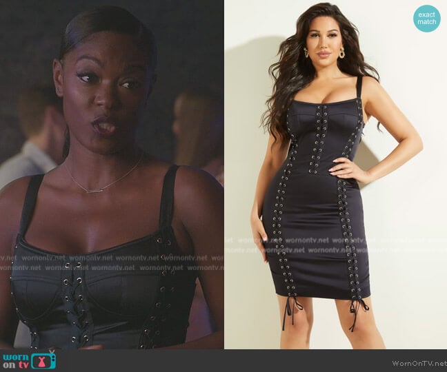 Guess Renaissance Lace-Up Dress worn by Ciarra Carter (Ciarra Carter) on All American Homecoming