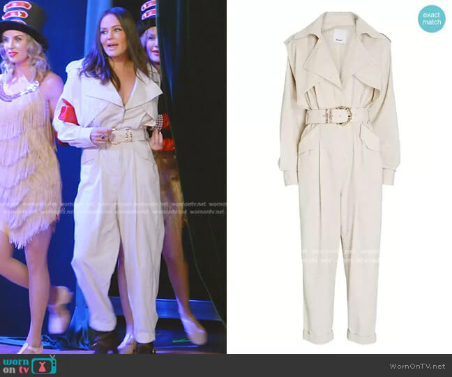 Acler Hanbury Belted Cotton-Blend Jumpsuit worn by Meredith Marks on The Real Housewives of Salt Lake City