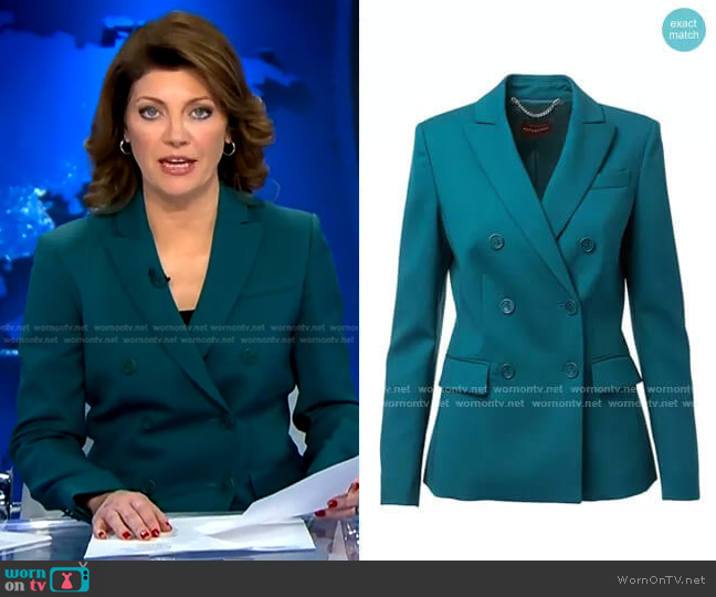 Indiana Jacket by Altuzarra worn by Norah O'Donnell on CBS Evening News