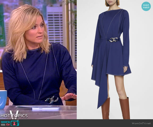 JW Anderson Asymmetric Chain-Link Mini Wrap Dress worn by Sara Haines on The View