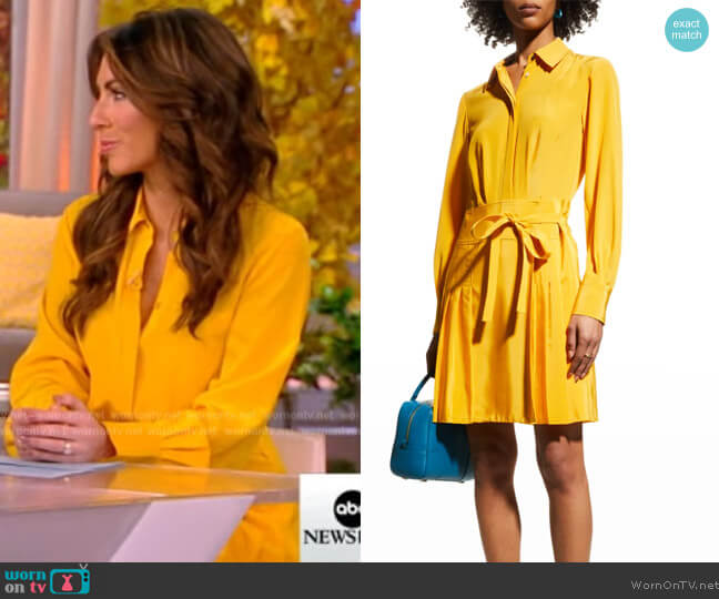 Jason Wu Pleated A-Line Shirtdress worn by Alyssa Farah Griffin on The View