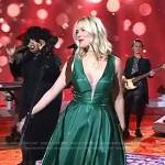 Joss Stone’s green satin gown on Today