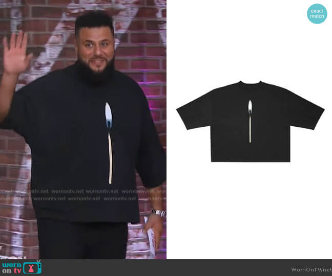 Kanye West  Lit Match T-shirt worn by Mohammed Amer on The Kelly Clarkson Show
