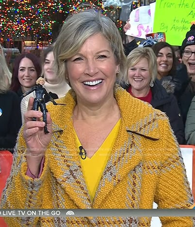 Kristen Dahlgren's yellow plaid coat on Today