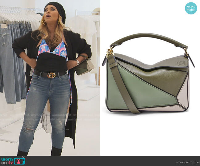 Loewe Small Puzzle Leather Bag worn by Gizelle Bryant on The Real Housewives of Potomac