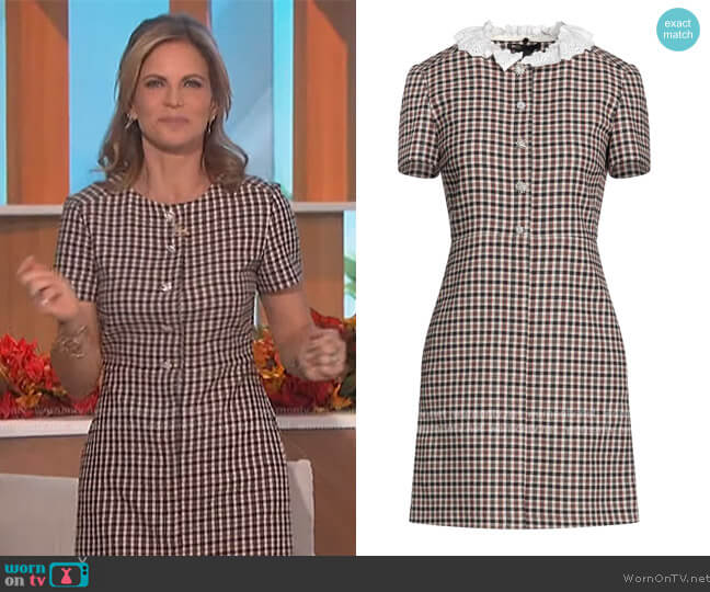 WornOnTV: Natalie's check print mini dress on The Talk | Natalie