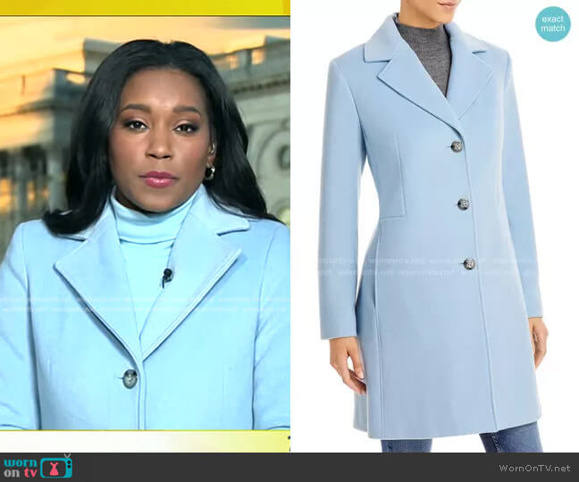 Calvin Klein Mid-Length Coat worn by Rachel Scott on Good Morning America
