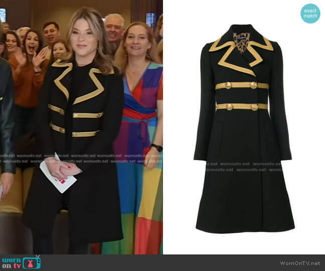 Dolce & Gabbana Military Coat worn by Jenna Bush Hager on Today