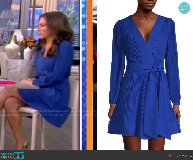 Milly Liv Pleated Belted Dress worn by Alyssa Farah Griffin on The View