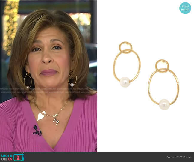 Jennifer Miller Open Pearl Earrings worn by Hoda Kotb on Today