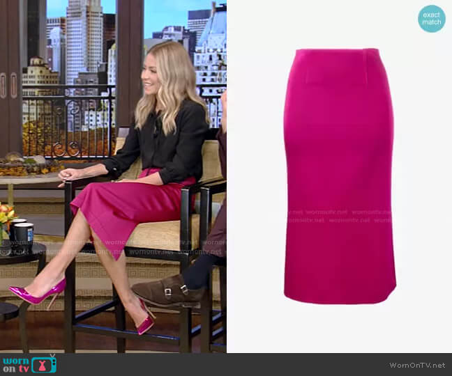 Roland Mouret Salway Skirt worn by Kelly Ripa on Live with Kelly and Mark