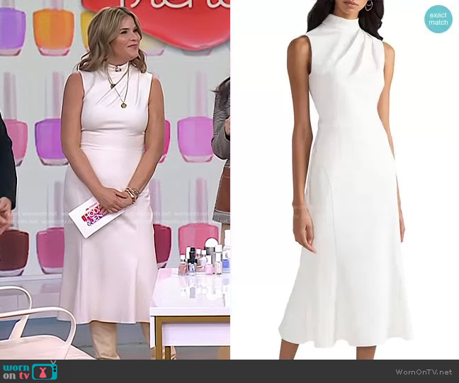 Shoshanna Audrey Knit Sleeveless Midi-Dress worn by Jenna Bush Hager on Today