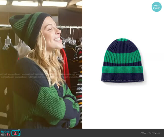 La Ligne x Target Striped Beanie worn by Molly Howard on Today