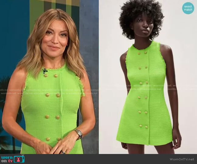 Textured Weave Dress by Buttons by Zara worn by Kit Hoover on Access Hollywood