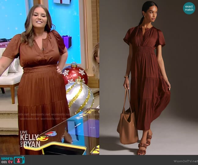 Anthropologie The Somerset Maxi Dress worn by Monica Mangin on Live with Kelly and Mark