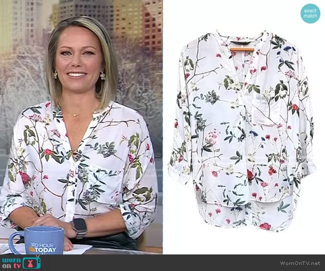 WornOnTV: Dylan’s white floral blouse on Today | Dylan Dreyer | Clothes ...