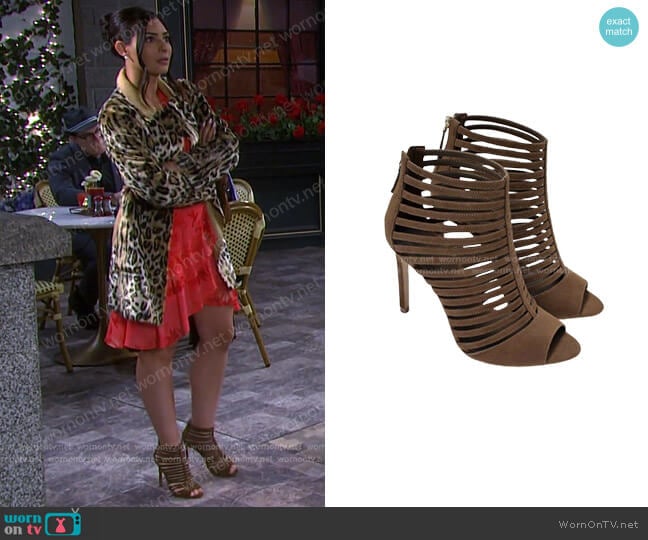 Zara Caged High Heel Sandals worn by Gabi Hernandez (Camila Banus) on Days of our Lives