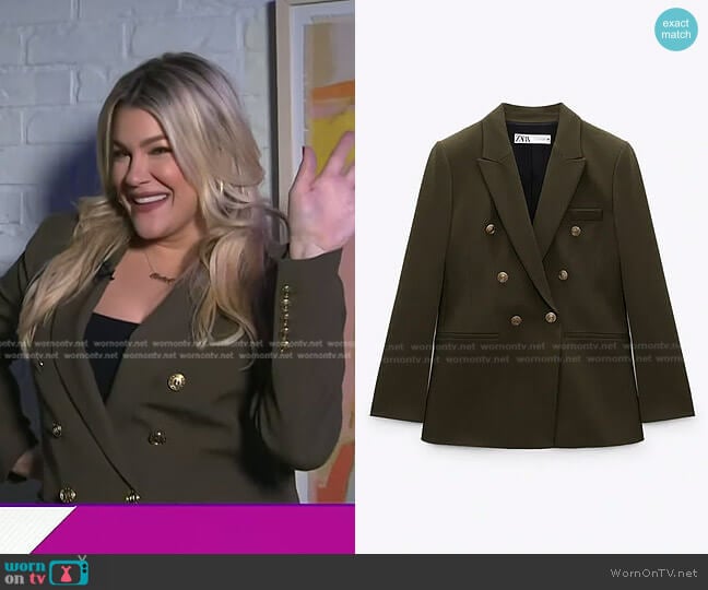 Zara Tailored Blazer worn by Heather McMahan on Today