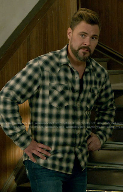 Adam's checked shirt on Chicago PD