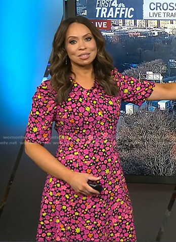 Adelle's pink floral dress on Today