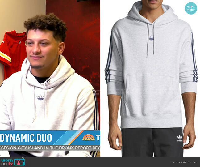 Adidas Cotton Basketball Hoodie worn by Patrick Mahomes II on Today