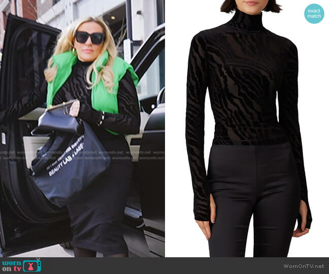 AFRM Velvet Zadie Turtleneck worn by Heather Gay on The Real Housewives of Salt Lake City