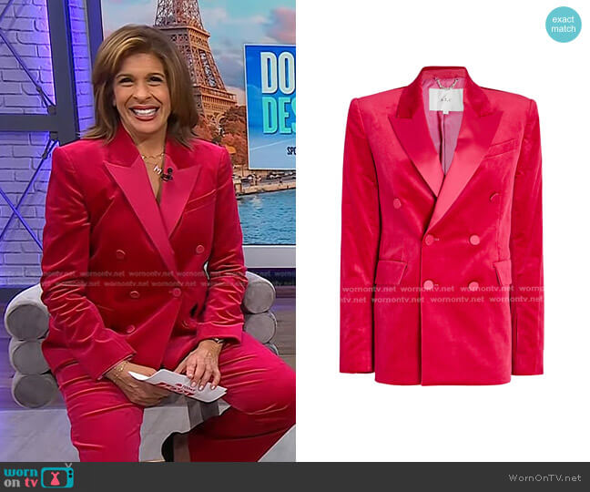A.L.C. Devclan Double Breasted Jacket worn by Hoda Kotb on Today