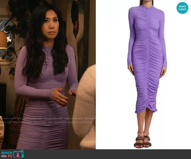 A.L.C. Ansel Dress worn by Melody Bayani (Liza Lapira) on The Equalizer