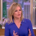 Sara’s blue ribbed polo dress on The View