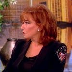 Joy’s black heart embellished blazer on The View