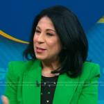 Alexis Christoforous’s green blazer on Good Morning America