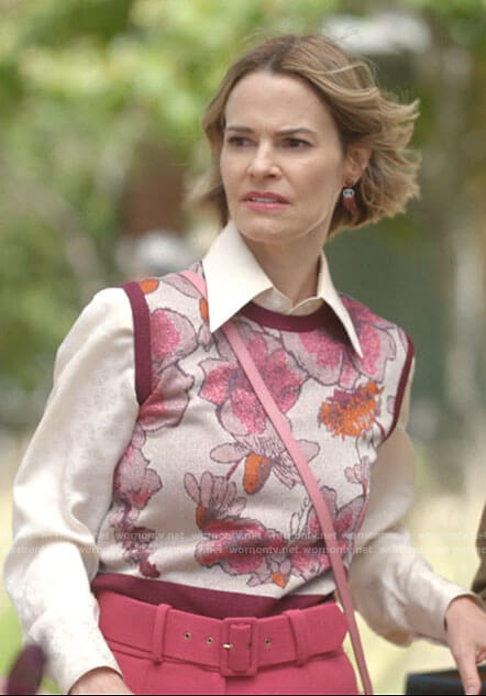 Alice’s floral sweater vest on The L Word Generation Q
