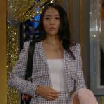 Allie’s checked tweed jacket and skirt set on The Young and the Restless