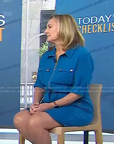 Amy Goyer’s blue utility dress on Today