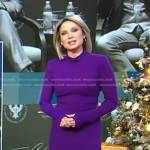 Amy’s purple ribbed knit dress on Good Morning America