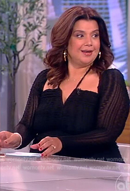 Ana’s black halter strappy dress on The View