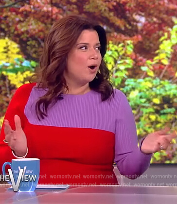 Ana's colorblock ribbed dress on The View