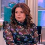 Ana’s black floral ruched dress on The View