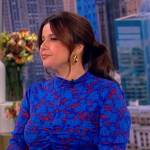 Ana’s blue floral ruched dress on The View