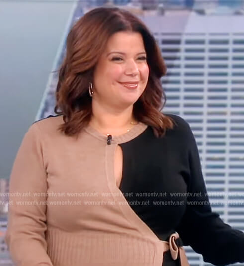 Ana’s two tone wrap dress on The View