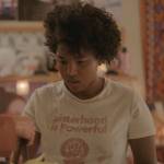 Angie’s Sisterhood is Powerful t-shirt on The L Word Generation Q