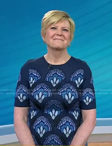 Anne Thompson’s blue printed midi dress on Today