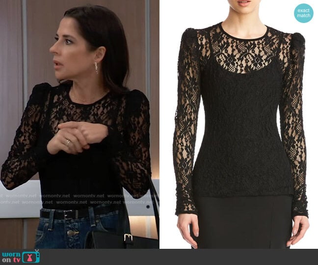 Bailey 44 Jenna Top worn by Sam McCall (Kelly Monaco) on General Hospital