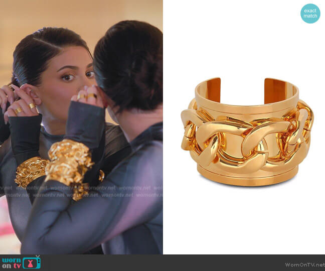 Balmain Chain-embellished cuff bracelet worn by Kylie Jenner (Kylie Jenner) on The Kardashians