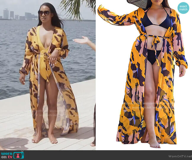Beeladan Swimsuit Coverup worn by Jacqueline Blake on The Real Housewives of Potomac