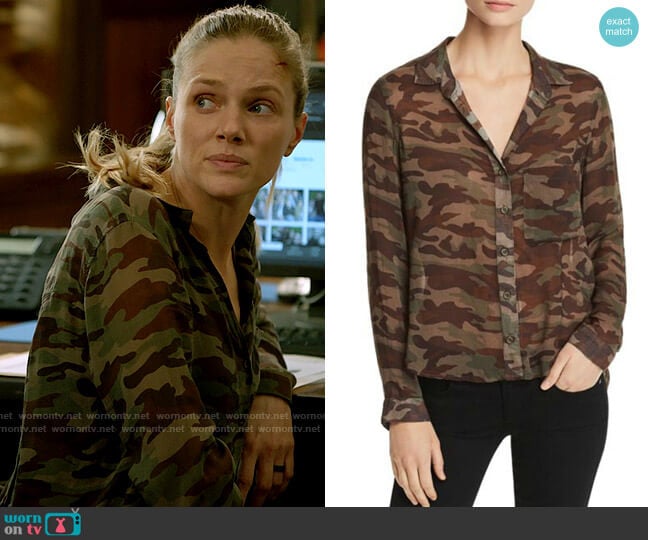 Bella Dahl Camouflage Shirt worn by Hailey Upton (Tracy Spiridakos) on Chicago PD