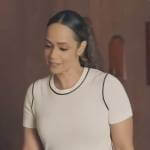 Billie’s white top with contrast trim on Queen Sugar